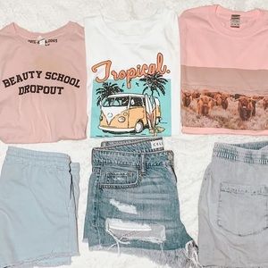 Tropical White Graphic Tee